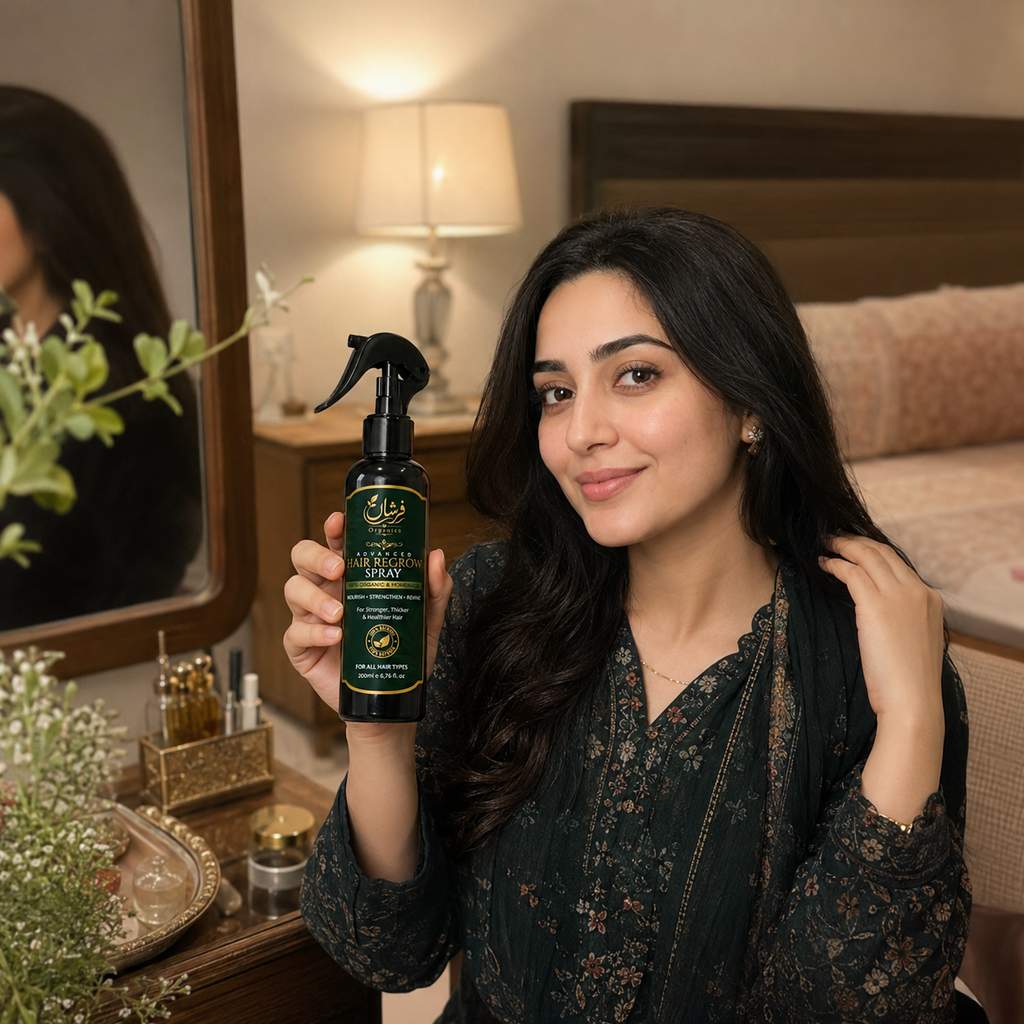 Farshaa Organics Hair Regrow Spray premium lifestyle product image
